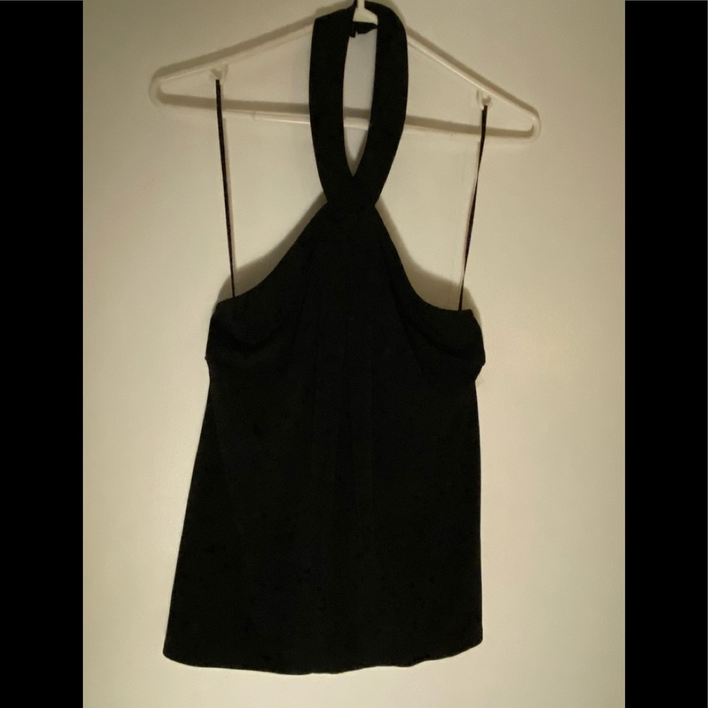 Express Black Tie-Back Halter Top